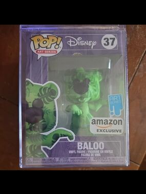 Funko Pop Art Series Disney Baloo #37 Amazon Exclusive With Sealed Hard case